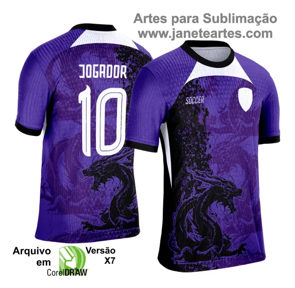 Arte Template Camisa Roxa de Interclasse 2025 | Dragão