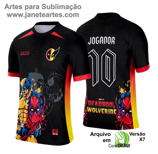 Arte Template Camisa de Interclasse 2025 | Deadpool x Wolverine