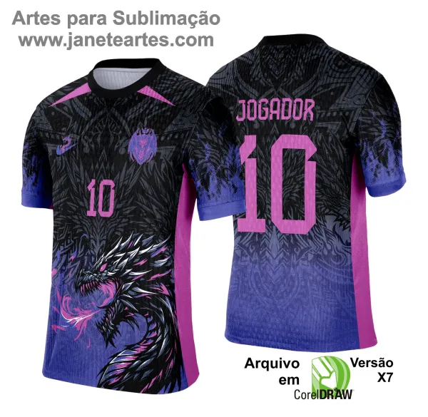 Arte Template Camisa de Interclasse 2025 | Dragão Roxo