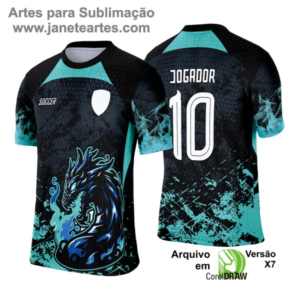 Arte Template Camisa de Interclasse 2025 | Dragão Verde