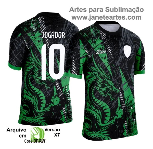 Arte Template Camisa de Interclasse 2025 | Dragão Verde