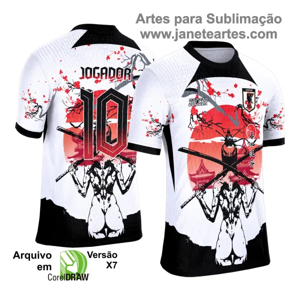 Arte Template Camisa de Interclasse 2025 | Japão Espadas