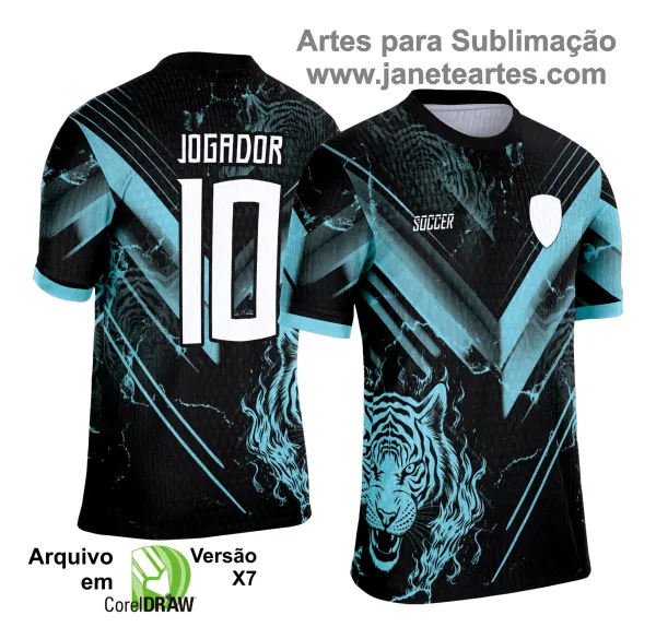 Arte Template Camisa de Interclasse 2025 | Tigre Azul