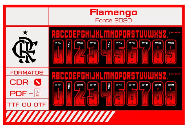 Fonte Flamengo 2020 Adidas Modelo 02