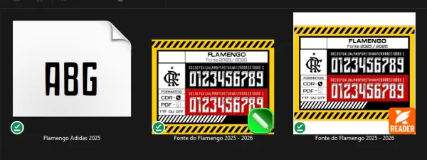 Fonte Flamengo 2025 - 2026 - TTF - CDR - PDF