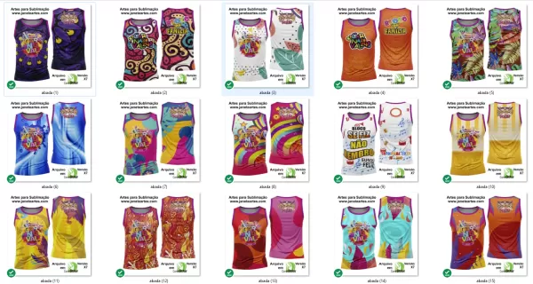 Pack 65 Artes Abadás Editáveis em Corel Carnaval 2024