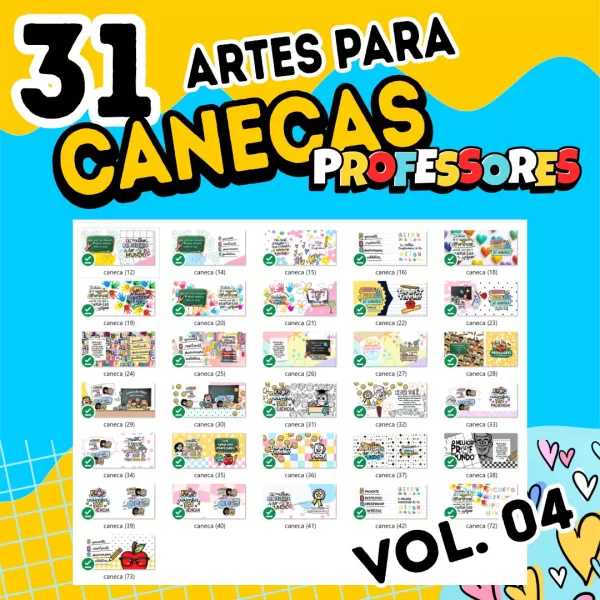 Pack Avulso Artes CANECAS Professores 2023 Vol 4 + Kit Digital
