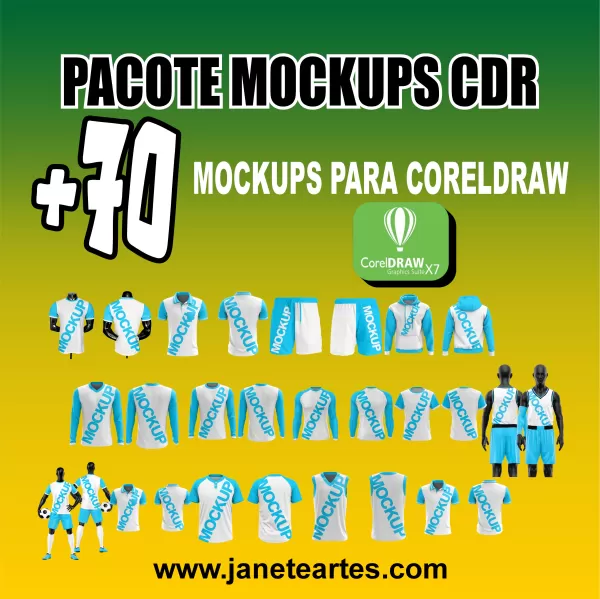 Pacote De Mockups Para Coreldraw - +50 unid yellow Images - Vetor 2023