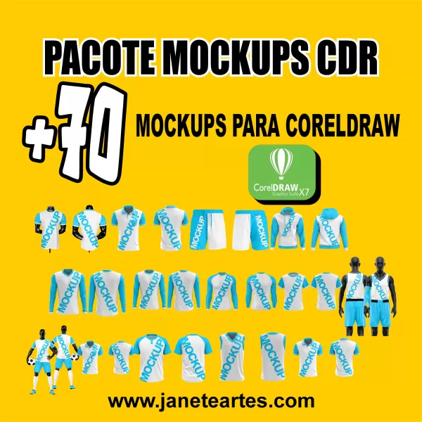 Pacote De Mockups Para Coreldraw - +70 unid - Vetor 2023