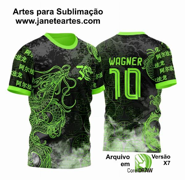 Template Camisa Futebol InterClasse Dragão Real Verde 2023