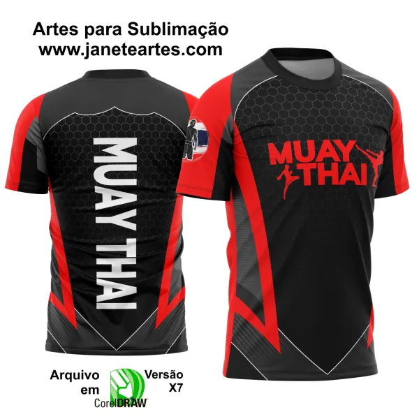 rte Vetor Camisa Profissão Muay Thai